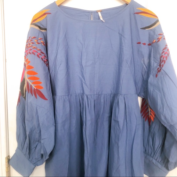 Free People Mini Obsessions Dress size Small Blue Periwinkle - Picture 3 of 10